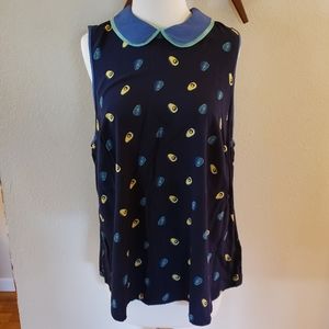 ModCloth Sleeveless 1X Avocado Print Top